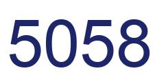 Número 5058 imagen azul