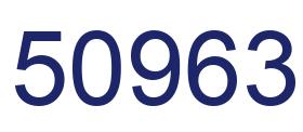 Number 50963 blue image
