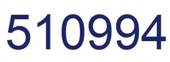 Number 510994 blue image