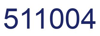 Number 511004 blue image