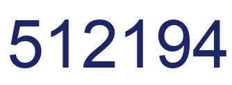 Number 512194 blue image