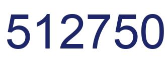 Number 512750 blue image