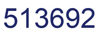 Number 513692 blue image