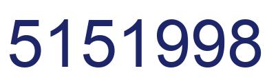 Número 5151998 imagen azul