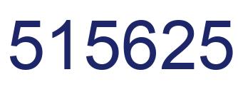 Number 515625 blue image