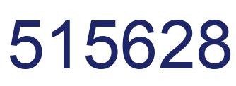 Number 515628 blue image