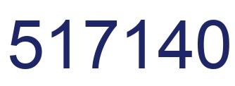Número 517140 imagen azul