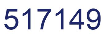 Number 517149 blue image