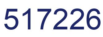 Number 517226 blue image