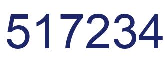 Number 517234 blue image