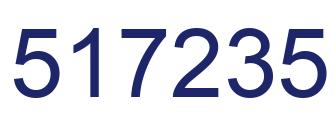 Number 517235 blue image