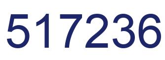 Number 517236 blue image