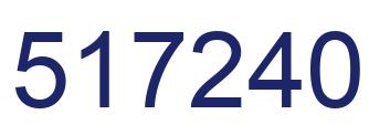 Number 517240 blue image