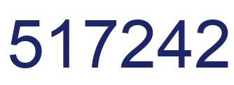 Number 517242 blue image