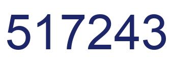 Number 517243 blue image