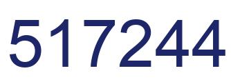 Number 517244 blue image