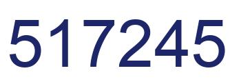 Number 517245 blue image