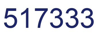 Number 517333 blue image