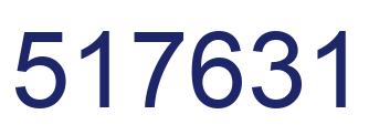 Number 517631 blue image