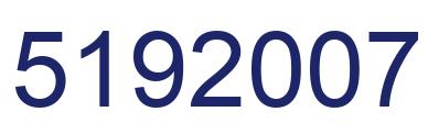 Number 5192007 blue image