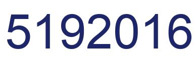 Number 5192016 blue image