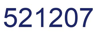 Number 521207 blue image