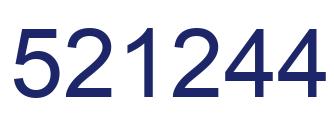 Number 521244 blue image