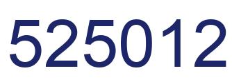 Number 525012 blue image