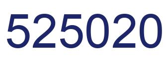 Number 525020 blue image