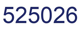 Number 525026 blue image