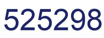 Number 525298 blue image