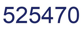 Number 525470 blue image