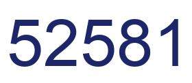 Number 52581 blue image