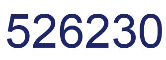 Number 526230 blue image