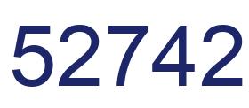 Number 52742 blue image