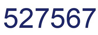 Number 527567 blue image