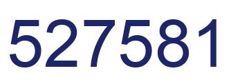 Number 527581 blue image