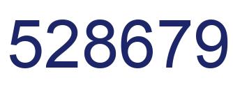 Number 528679 blue image