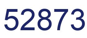 Number 52873 blue image