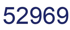Number 52969 blue image