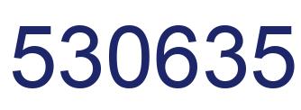 Number 530635 blue image