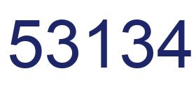 Número 53134 imagen azul
