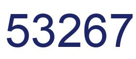 Number 53267 blue image