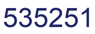 Number 535251 blue image