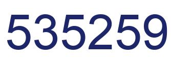Number 535259 blue image