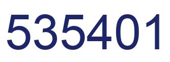 Number 535401 blue image