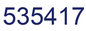 Number 535417 blue image