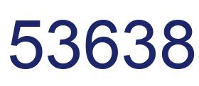 Number 53638 blue image