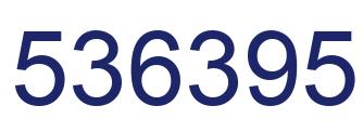 Number 536395 blue image