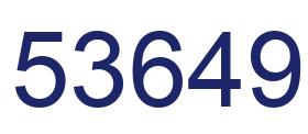 Number 53649 blue image